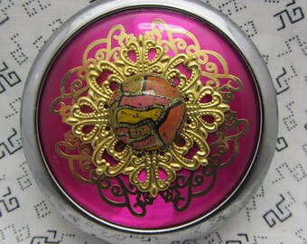 Compact Mirror Party Pink Comes With Protective Pouch Gift For Her