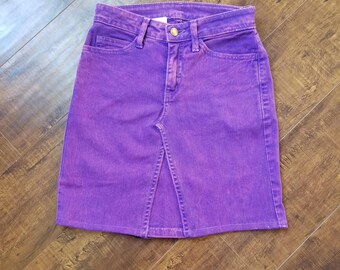 Purple denim skirt | Etsy