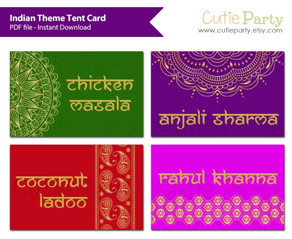 Indian Themed Tent Card Diwali Tent Card Deepavali Tent indian-themed-tent-card-diwali-tent-card-deepavali-tent