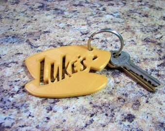3D printed Luke's Diner Gilmore Girls Keychain with keyring