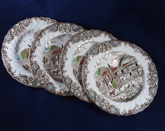 Heritage Hall Spanish-American Hacienda 4 Bread and Butter Plates Johnson Brothers Excellent