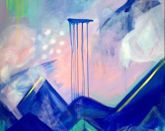 60cm x 100cm Original abstract painting by Sarah McIntosh