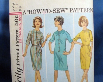 Vintage Simplicity Sewing Pattern 5088 - Misses One Piece Dress