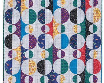 Baubles Throw Quilt Kit, Makes a 48" x 56" size quilt. Easy to sew!