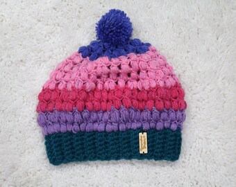 Women's Cupcake Slouch hat, Crochet Slouch Hat, Ready To Ship