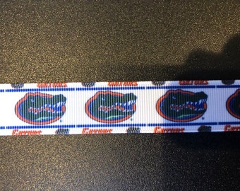 7/8" Florida Gators Inspired Grosgrain Ribbon