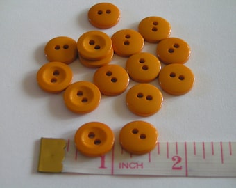 Glossy 'Gamboge' coloured Buttons