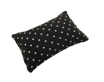 Black and White Polka-dot Pincushion filled with Emery Sand
