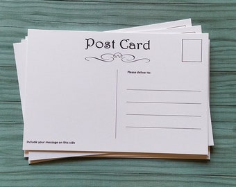Blank Postcards, 4 x 6 Postcards (PCW1)