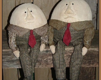 primitive folk art Humpty Dumpty 2 sizes instant download pattern HAFAIR OFG faap 498