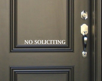 No Soliciting Sign Vinyl Decal Sticker