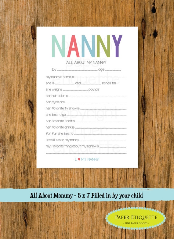 All About My Nanny Mother s Day Gift 5 X 7 Fill In all-about-my-nanny-mother-s-day-gift-5-x-7-fill-in