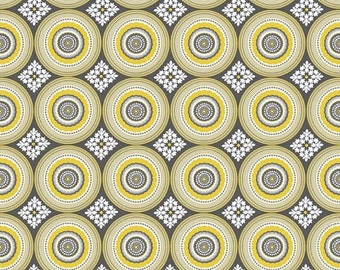 Summer Clearance Parisian Medallion in Yellow from Riley Blake Designs - 1 Yard