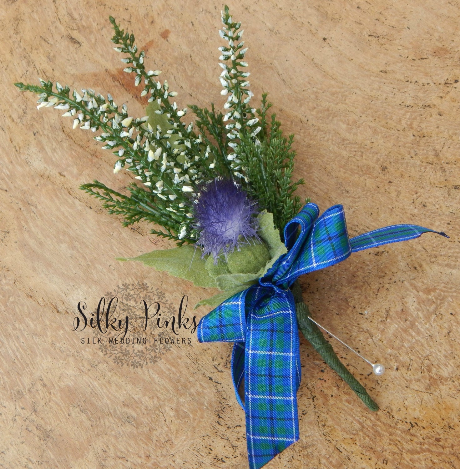 Grooms Boutonniere, Heather & Thistle Buttonhole, Scottish Theme