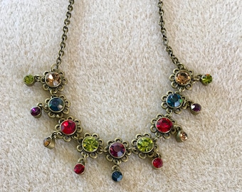 Vintage VCLM Rhinestone Necklace