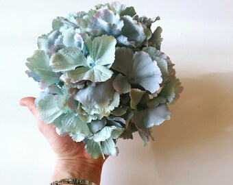 Teal silk hydrangea, Artificial blooming flowers, silk flowers, Artificial flowers, Faux flowers