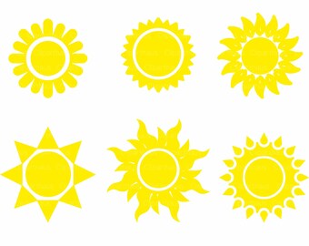 Sun Clipart, Vector Sun, Clipart Commercial Use, Sun Digital Image, Vector Graphics, Sun vector, Digital Clipart, SVG Files, SVG