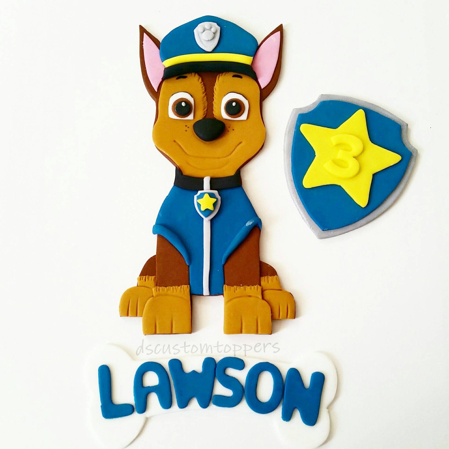 Paw Patrol Chase Cake Topper Printable