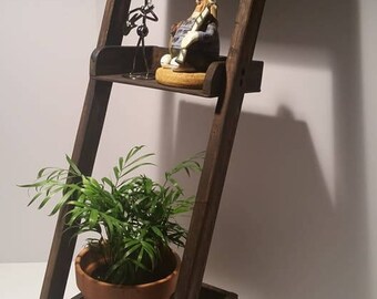 Wooden Ladder Shelf - Espresso