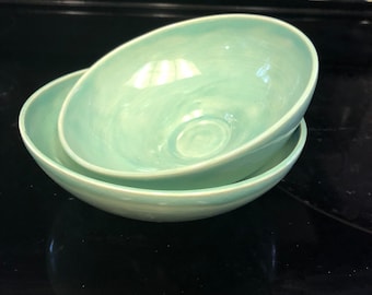 Me & You: Set of 2 green celadon bowls