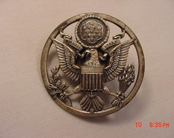 Vintage Metal American Bald Eagle Military Emblem 18 - 83