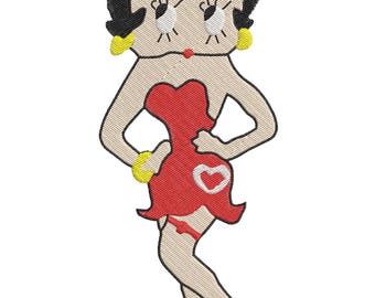 Betty Boop Embroidery Design - Instant Download