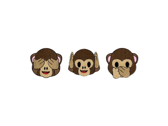 See No Evil Hear No Evil or Speak No Evil Monkey Emoji