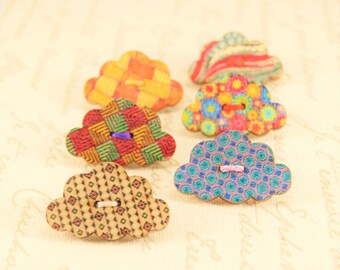 Dreamy cloud button push pins for memo board cork board memory board bulletin board kids room children's room nursery decorative push pins