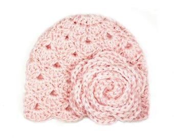 Crochet Newborn Hat, Girl Coming Home Outfit, Baby girl beanie, Newborn Girl Hat, Crochet Baby Hat