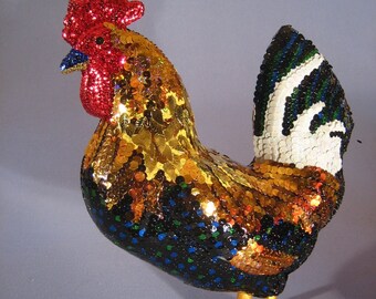 Sequin Covered Rooster