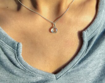 Green Amethyst Necklace, Green Quartz Crystal Necklace, Healing Crystal Necklaces