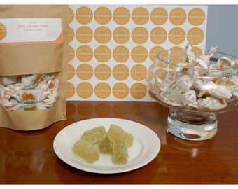 Greek Traditional Jelly Candies Treat, Bergamot Flavor From Athens 1500gr ( 52.91oz )