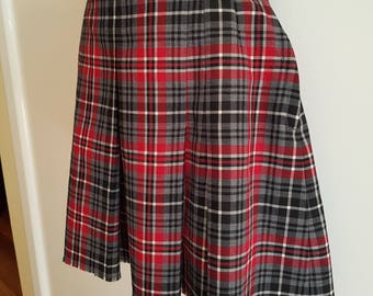 Vintage / Wool Blend / Tartan / Plaid / Punk / Schoolgirl / Check / Mini Skirt Size Small