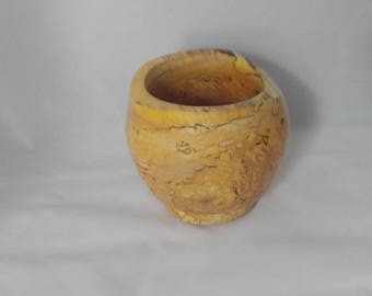 Natural edge birch bowl