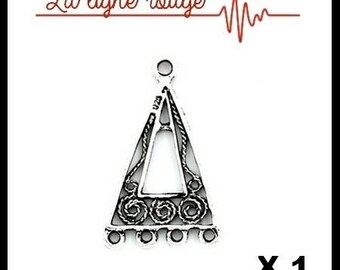 25mm x 15mm antique silver Triangle connector