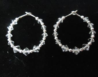Swarovski Elements Crystal Hoop Earrings