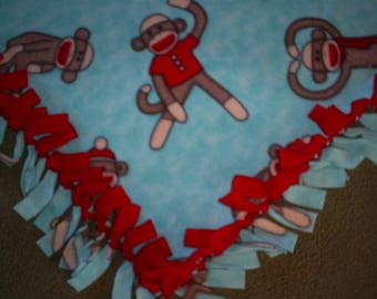 Fleece Baby or Lap Quilt Size 46 X 52 inches.