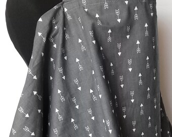 Nursing Cover, Breastfeeding Feeding Cover up, Nursing cover up, Gray Arrows Nursing Cover