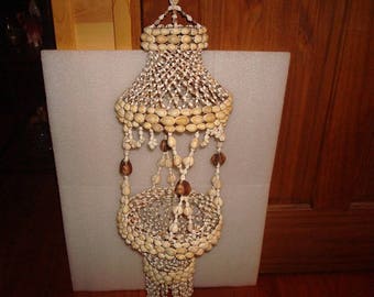 Vintage large Sea Shell Plant Holder / Plant Hanger