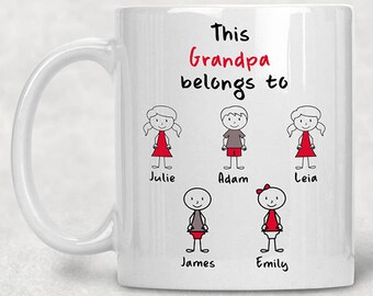 Personalized Grandpa Mug, Grandpa Coffee Mug, Personalized Grandpa Gifts, Grandpa Mug, Grandpa Gift, Grandfather Gift, Grandfather Mug