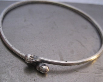 KISS Sterling Silver Bangle Bracelet