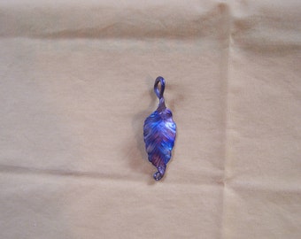 stainless steel leaf pendant