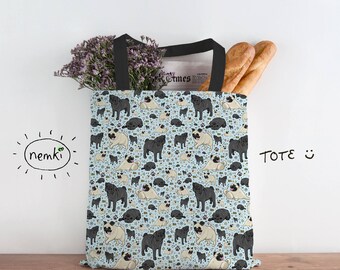Cute Pug Bag Pug Tote Cute Pug Gifts Cute Pug Purse Pug Birthday Gift Pug Gifts for Her Cute Dog Bag Cute Pug Pattern For Pug Lovers