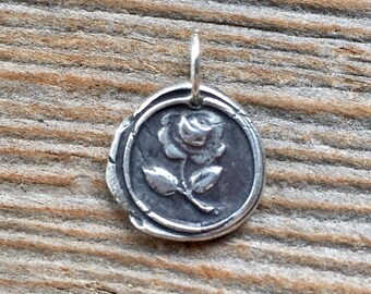 Rose Wax Seal Charm - Wax Seal Jewelry