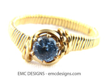 6mm Birthstone Ring in 14 Karat Gold Filled Wire