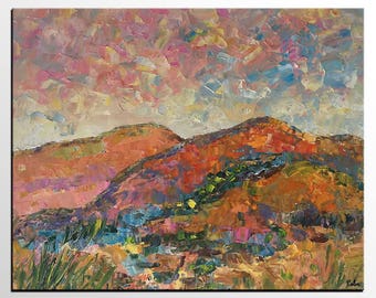 Oil Painting Landscape, Large Art, Original Painting, Mountain Painting, Impasto Artwork, Abstract Painting, Canvas Art, Modern Wall Art