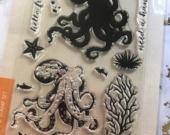 Hero Arts Color Layering Clear Stamps - CM104 Octopus - Planner stamps/Scrapbooking stamps