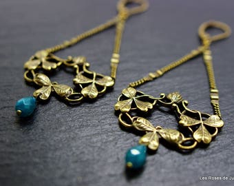 Earrings bronze art deco, Ivy earrings