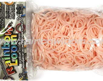 Beige ** Rainbow Loom Bands Refill. 600 bands & c-clips. Guaranteed authentic. Latex-free.