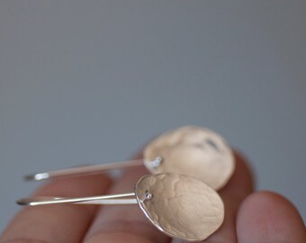 Hammered sterling silver earrings